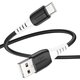 USB кабель Hoco X82, USB тип-C, USB тип-A, 100 см, 3 A, черный, силиконовый, #6931474768575 Превью 1