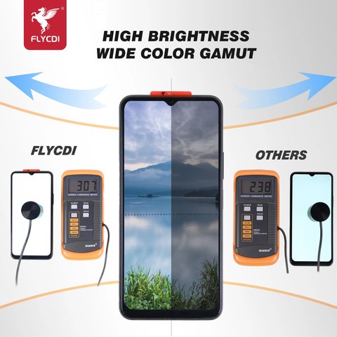 Pantalla LCD FLYCDI puede usarse con Vivo Y02s, Y16, Y21, Y21a, Y21e, Y21g, Y21s, Y21t, Y32 2021, Y33e, Y33s 5G, negro, sin marco, JTO 107CG-213 182C2323 Vista previa  2