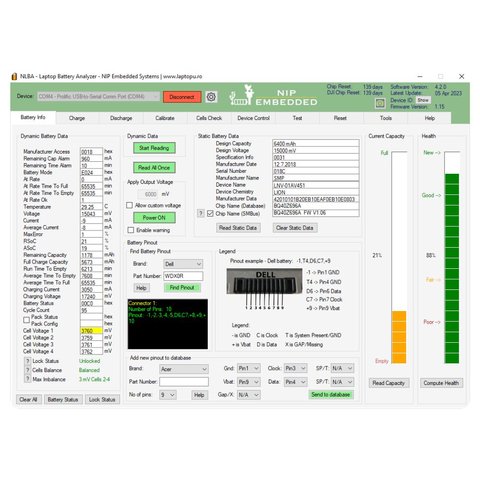 NLBA1 - Professional Laptop Battery Analyzer Preview 1