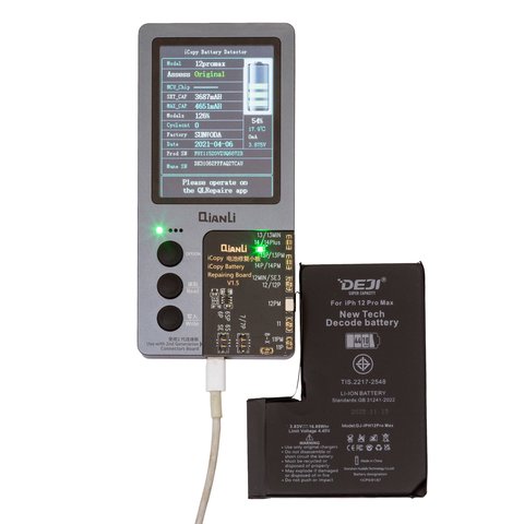 Battery Deji compatible with Apple iPhone 12 Pro Max, (Li-ion, 3.83 V , 4410 mAh, High Capacity, without error "Unknown Part", decode battery) Preview 1
