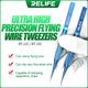 Pinzas para smd RELIFE RT-11C, recta, aleación de titanio, 140 mm Vista previa  1
