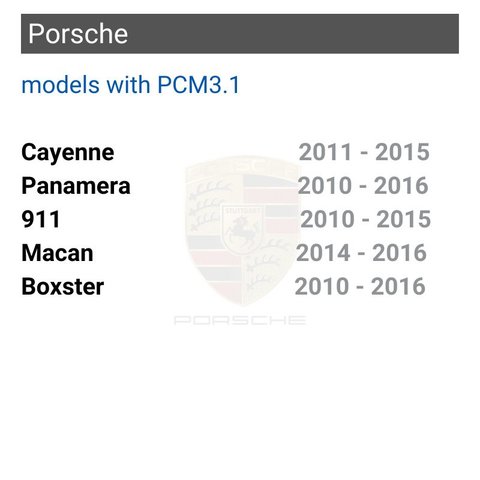 Adaptador inalámbrico de CarPlay y Android Auto para Porsche Cayenne / Panamera / 911 / Macan / Boxster con PCM3.1 Vista previa  1