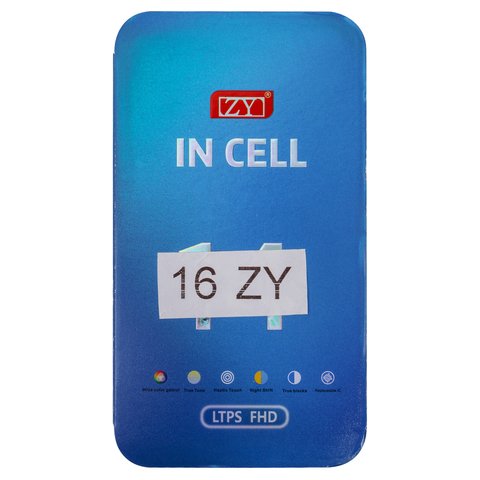 Pantalla LCD puede usarse con iPhone 16, negro, con marco, HC, (TFT), ZY, LTPS FHD Vista previa  1