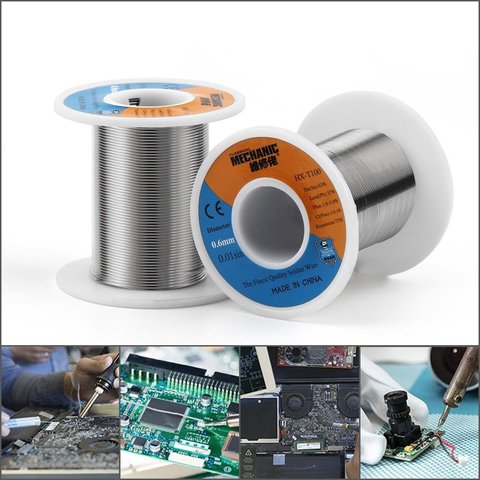 Estaño Mechanic HX-T100, Sn 63% , Pb 37%, flux 1-3%, 0,5 mm, 200 g Vista previa  3