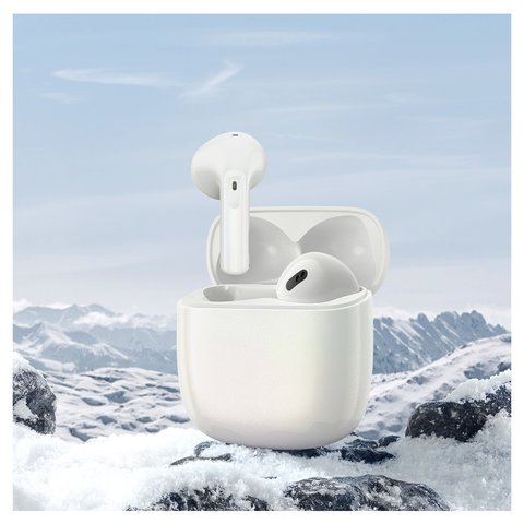 Гарнитура Baseus Storm 3, беспроводная, белая, с зарядным кейсом, с USB кабелем тип-C, #NGTW140102 Превью 1