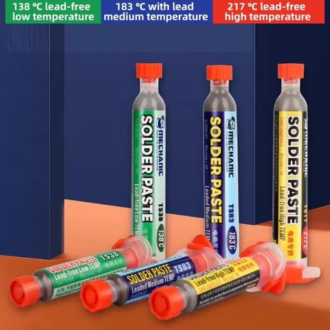 BGA паста Mechanic TS83, Sn 63%, Pb 37%, 183 °C, 50 г Прев'ю 1