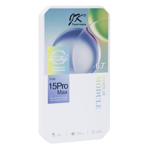 Дисплей для iPhone 15 Pro Max, чорний, з рамкою, Copy, (TFT) Прев'ю 1