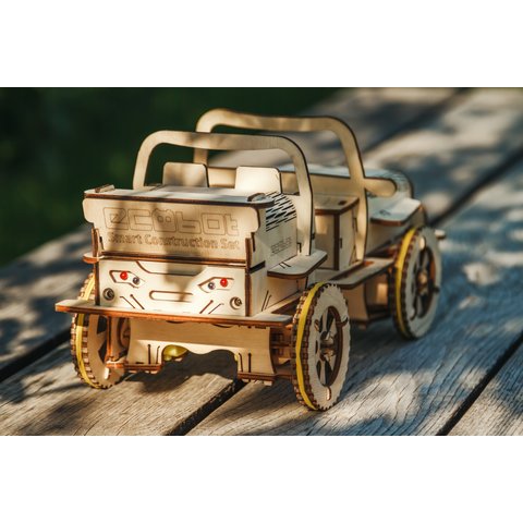 Дерев'яний конструктор EcoBot автомобіль Баггі з Bluetooth-керуванням Прев'ю 5